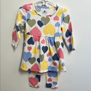 NWT GAP Pink and Yellow Heart Matching Set